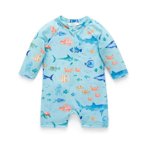 Swimsuit Printed - Schwimmanzug Langarm mit Kurzem Bein aus recyceltem Polyester von Purebaby Organic kaufen - Kleidung, Babykleidung & mehr