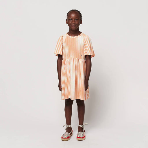 Vertical Stripes Ruffle Sleeves Dress - gestreiftes Kleid aus Baumwolle von Bobo Choses kaufen - Kleidung, Babykleidung & mehr
