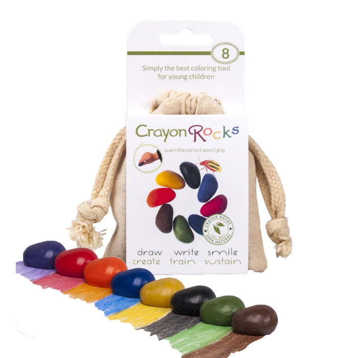 Wachsmalkreide 8 Stück Crayon Rocks im Baumwollbeutel von Crayon Rocks kaufen - Alltagshelfer,, Babykleidung & mehr